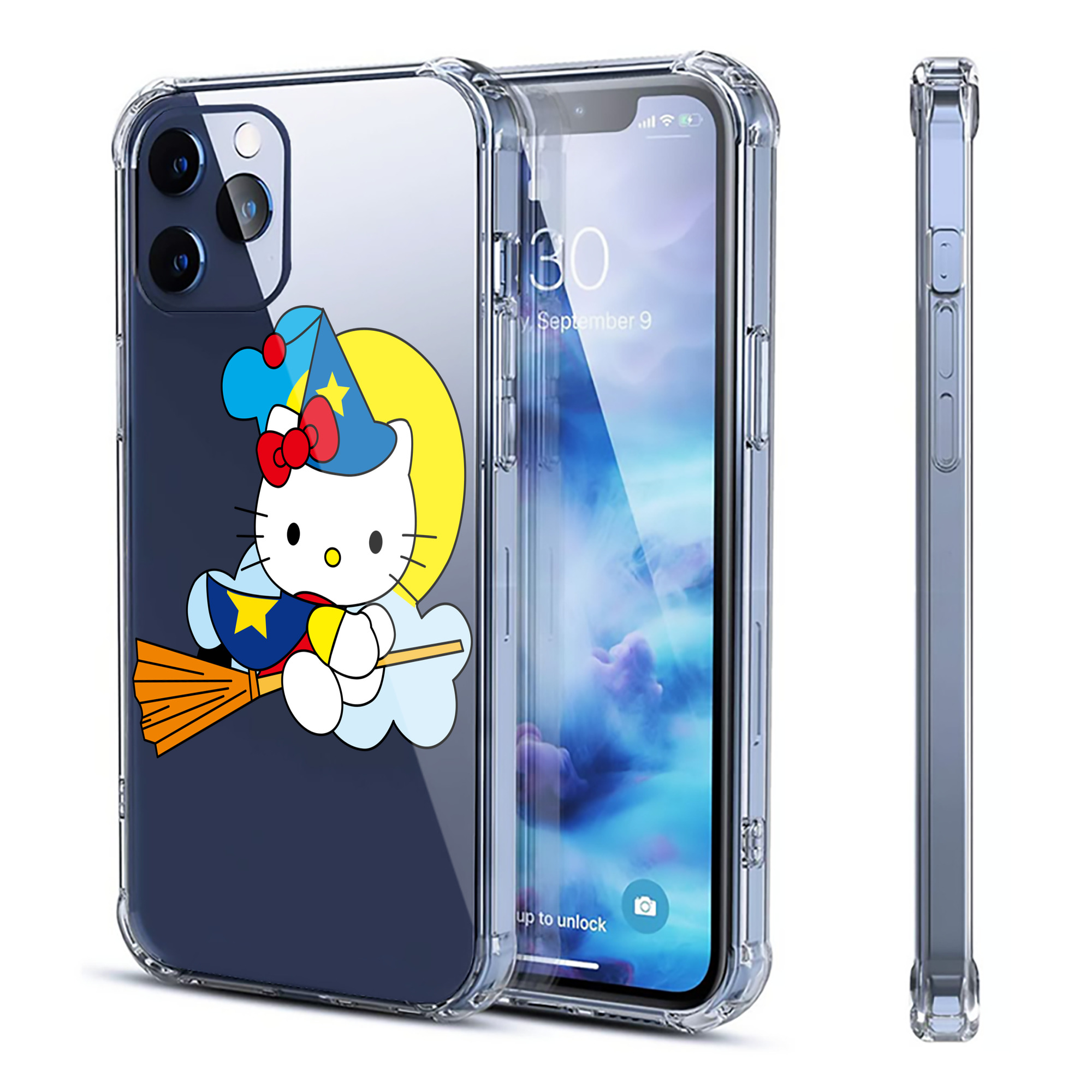 （画像用） Hello Kitty ハローキティ 【iPhone 12シリーズ対応】透明スマホケース（クリアソフトケース）